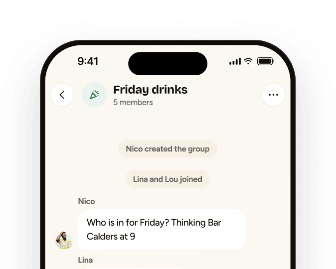 The Friday drinks group chat